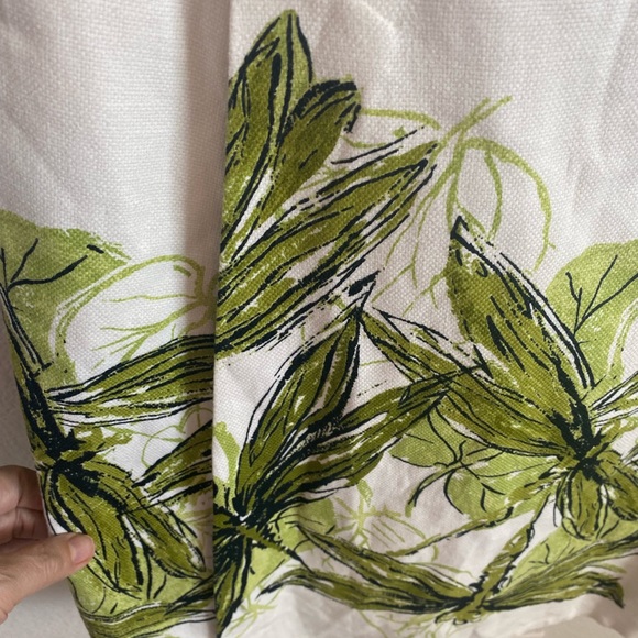 Talbots Size 8 White Green Linen Cotton Sleeveless Dragonfly Lined Dress Pockets - Picture 12 of 15